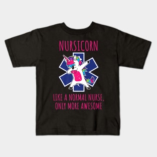 Dabbing Unicorn Nursicorn Like A Normal Nurse Kids T-Shirt